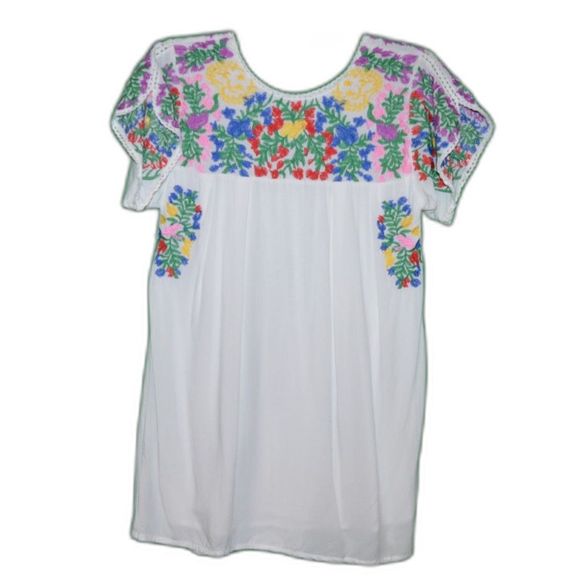 Buddy Love Dress Medium Embroidered Floral Carolina Oxacan Mini Dress - Picture 6 of 14